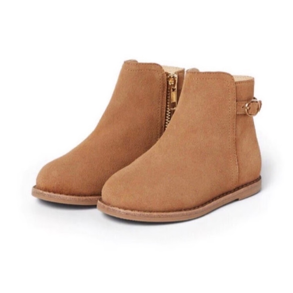 Janie and Jack Tan Suede Kids Boots